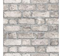 Galerie Homestyle Taupe Black Farmhouse Brick Smooth A4 Wallpaper Sample