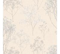 Galerie Homestyle White Beige Grey Queen Annes Lace Smooth A4 Wallpaper Sample