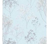Galerie Homestyle White Blue Grey Queen Annes Lace Smooth Wallpaper