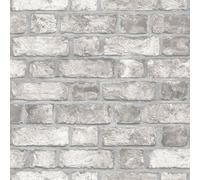 Galerie Homestyle White Grey Farmhouse Brick Smooth Wallpaper