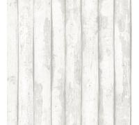 Galerie Homestyle White Grey Log Cabin Smooth A4 Wallpaper Sample