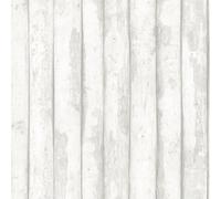 Galerie Homestyle White Grey Log Cabin Smooth Wallpaper