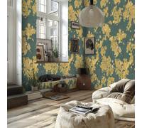 Galerie Horizon Green Golden Blossoms Mural