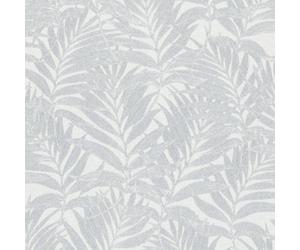 Galerie Hotel White/silver Glitter Botanical Palm Leaf Design Wallpaper Roll