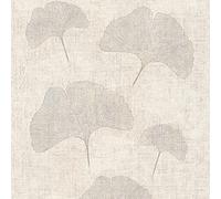 Galerie HV41010 Havana Ginkgo Leaf Motif Wallpaper, Greige, 10.05m x 53cm