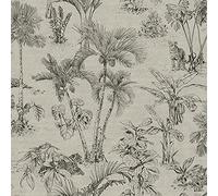 Galerie HV41022 Havana Jungle Palms Wallpaper, Brown/Black, 10.05m x 53cm
