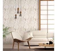 Galerie Into The Wild Beige Botanical Leaf Wallpaper Roll