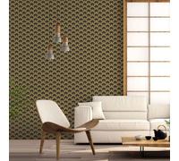 Galerie Into The Wild Metallic Black Leaf Motif Wallpaper Roll