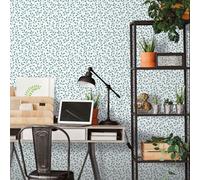 Galerie Into The Wild Metallic Blue Trailing Leaf Wallpaper Roll