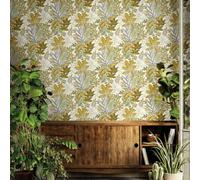 Galerie Into The Wild Metallic Gold Foliage Leaf Wallpaper Roll