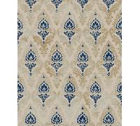 Galerie Italian Classics 4 Blue Gold Damasco Embossed Wallpaper