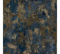 Galerie Italian Textures 3 Unito Best Metallic Blue Mottled Effect A4 Wallpaper Sample