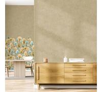 Galerie Julie Feels Home Brown Shimmery Plain Tilia Wallpaper Roll