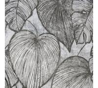 Galerie Julie Feels Home Silver Large Shimmery Monstera Leaf A4 Wallpaper Sample