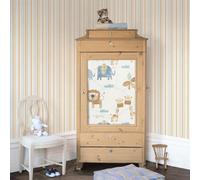 Galerie Just 4 Kids 2 Blue Beige Washed Striped Smooth Wallpaper