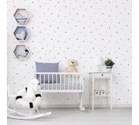 Galerie Just 4 Kids 2 Blue Grey Beige White Giant Polko Dots Smooth Wallpaper