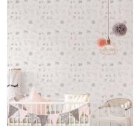Galerie Just 4 Kids 2 Grey Alphabet Smooth Wallpaper