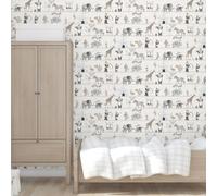 Galerie Just 4 Kids 2 Grey Beige Circus Parade Smooth Wallpaper