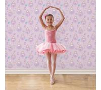 Galerie Just 4 Kids 2 Lilac Blue Ballerinas Smooth Wallpaper