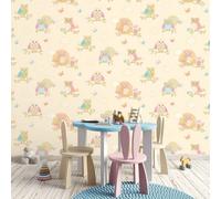 Galerie Just 4 Kids 2 Yellow Pink Blue Orange Colourful Owls Smooth Wallpaper