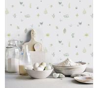 Galerie Just Kitchens White Meadow Spot Wallpaper Roll
