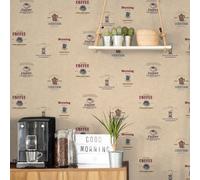 Galerie Kitchen Recipes Beige Java Smooth Wallpaper