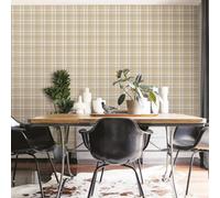 Galerie Kitchen Recipes Bronze Brown Plaid Smooth Wallpaper