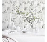Galerie Kitchen Recipes Silver Grey Café De Paris Smooth Wallpaper