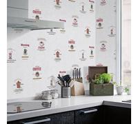 Galerie Kitchen Recipes Silver Grey Java Smooth Wallpaper