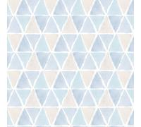 Galerie Kitchen Style 3 Blue White Beige Geo Triangles Smooth Wallpaper