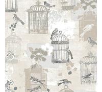 Galerie Kitchen Style 3 Brown Beige Elegance Bird Cage Smooth Wallpaper