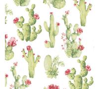 Galerie Kitchen Style 3 Green Red Cactus Motif Smooth A4 Wallpaper Sample