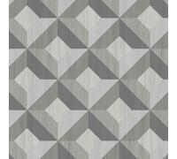 Galerie Kitchen Style 3 Monochrome Black White Grey 3D Geo Wood Smooth Wallpaper