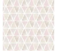 Galerie Kitchen Style 3 Pink Grey Beige Geo Triangles Smooth Wallpaper