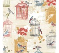 Galerie Kitchen Style 3 Yellow Blue Red Green White Elegance Bird Cage Smooth Wallpaper