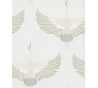 Galerie Kumano Beige Textured Stork A4 Wallpaper Sample