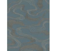 Galerie Kumano Blue Abstract Flow Design A4 Wallpaper Sample