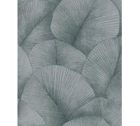 Galerie Kumano Silver Textured Palm Leaf A4 Wallpaper Sample