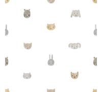 Galerie Little Explorers 2 Beige Happy Heads Wallpaper Roll