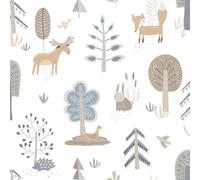 Galerie Little Explorers 2 Blue Country Animals Wallpaper Roll