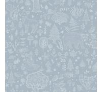 Galerie Little Explorers 2 Blue Forest Kingdom A4 Wallpaper Sample