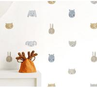 Galerie Little Explorers 2 Blue Happy Heads Wallpaper Roll