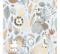 Galerie Little Explorers 2 Blue Savannah Jungle A4 Wallpaper Sample