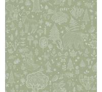 Galerie Little Explorers 2 Green Forest Kingdom A4 Wallpaper Sample