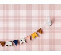 Galerie Little Explorers 2 Pink Twilled Tartan Wallpaper Roll