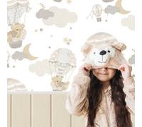 Galerie Little Explorers 2 Silve Hot Air Balloons Wallpaper Roll