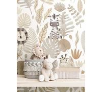 Galerie Little Explorers 2 Silve Savannah Jungle Wallpaper Roll
