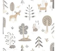 Galerie Little Explorers 2 Silver Country Animals A4 Wallpaper Sample