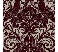 Galerie Llewelyn-Bowen Off The Wall Flock Red Damask Lb25170 Wallpaper