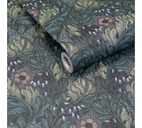 Galerie Llewelyn-Bowen Off The Wall Green Floral Lb25105 Wallpaper